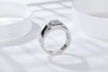 S925 Argent Sterling 1ct Moissanite Anneau Homme