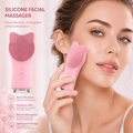 Brosse de nettoyage du visage de silicone électrique 2-en-1 portatif