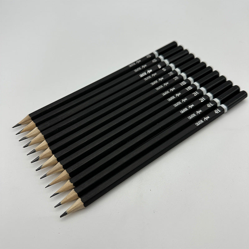 MOQ100 Pcs Sketching and Writing Ensemble de crayons de dessin de charbon