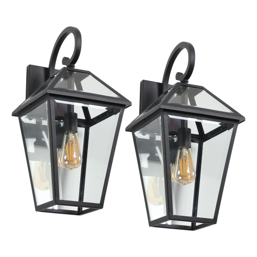 Lampes murales extérieures modernes et étanches supportent de nombreux types d'ampoules-2 packs non disponibles Platf