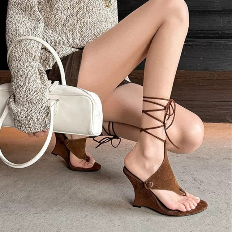 Sangle de String Wedge Sandales pour femmes