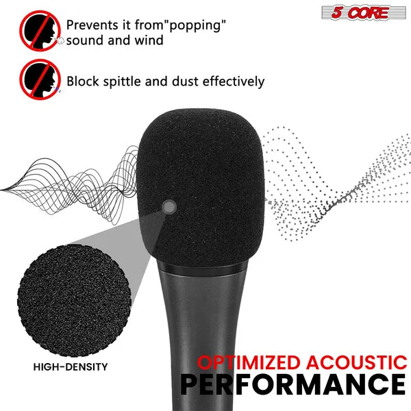 Couverture microphone 5 Core Soft Mam Mic Pare-brise Éponge coupe-vent pour micro portatif