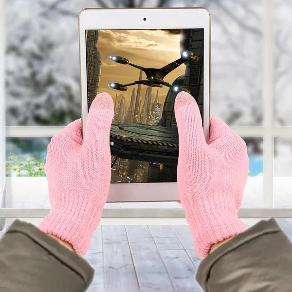 Gants de tricot d'hiver unisexe écran tactile extérieur anti-vent Ski à vélo Gants chauds