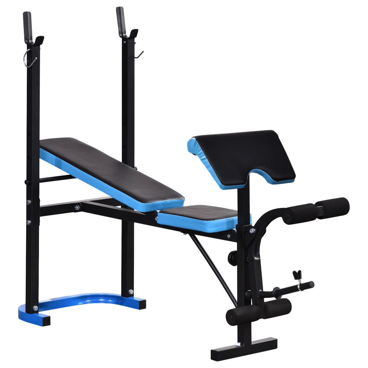 Banc de poids réglable avec rack Barbell et développeur de jambes pour le levage de poids et la fixation