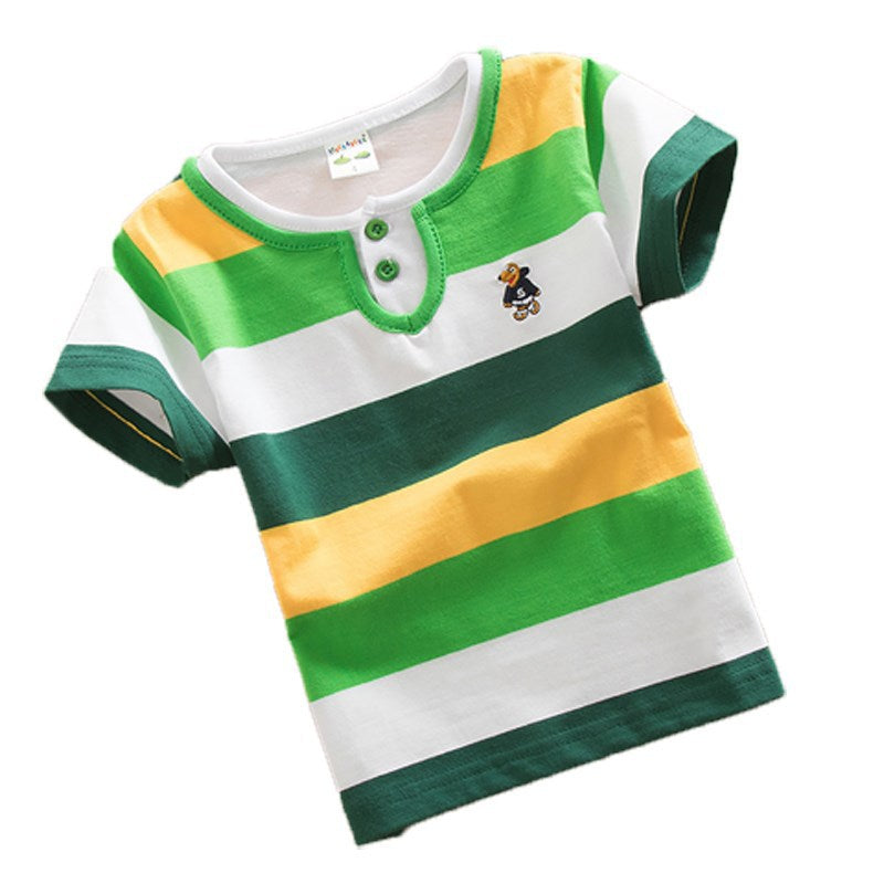 T-Shirt d'été en coton cou-cou à manches courtes Vêtements pour enfants
