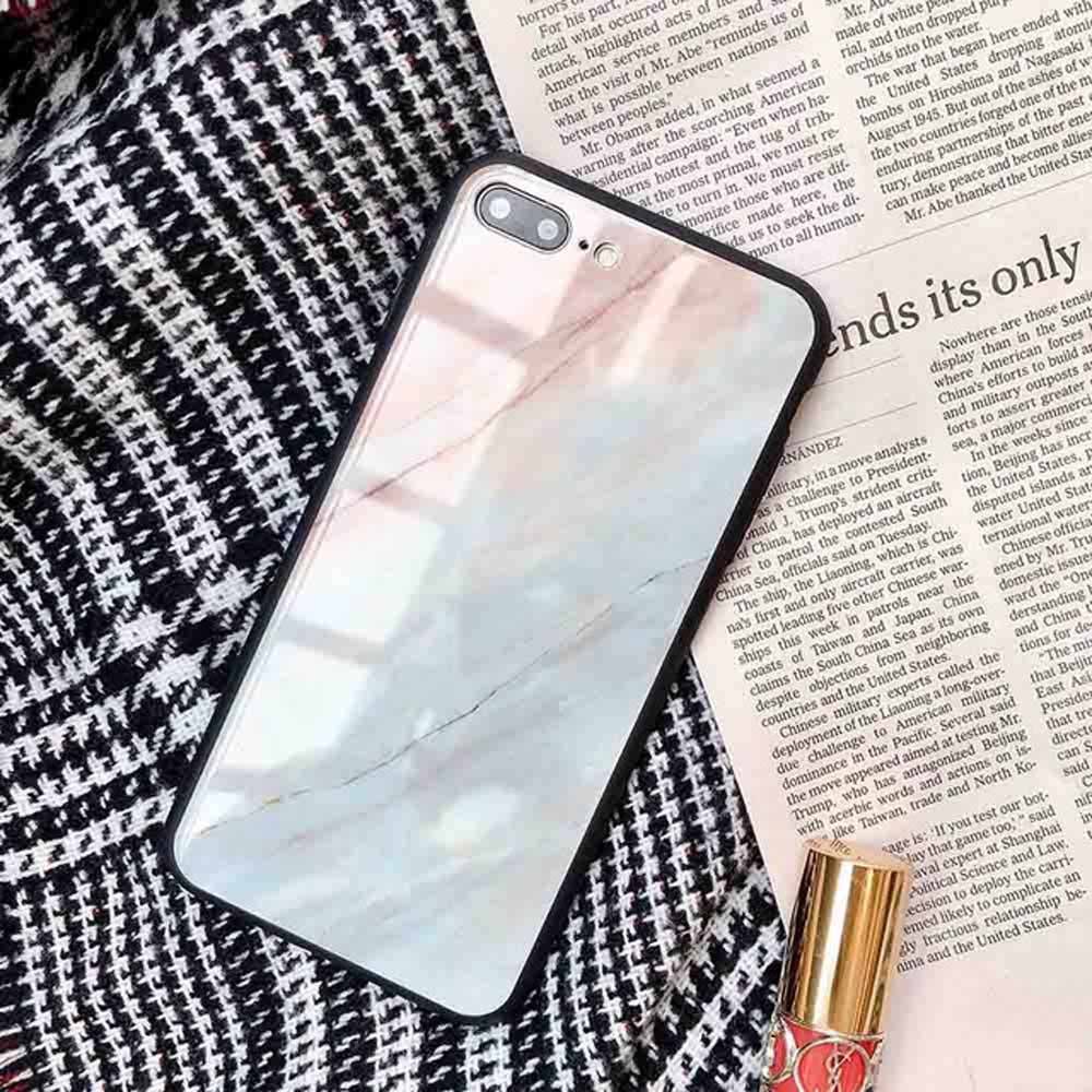 Étui de téléphone en verre de marbre