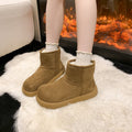 Soin épais, augmentation de la hauteur, et des bottes de neige épaisses en peluche, la mode rétro, chaud coton Boo