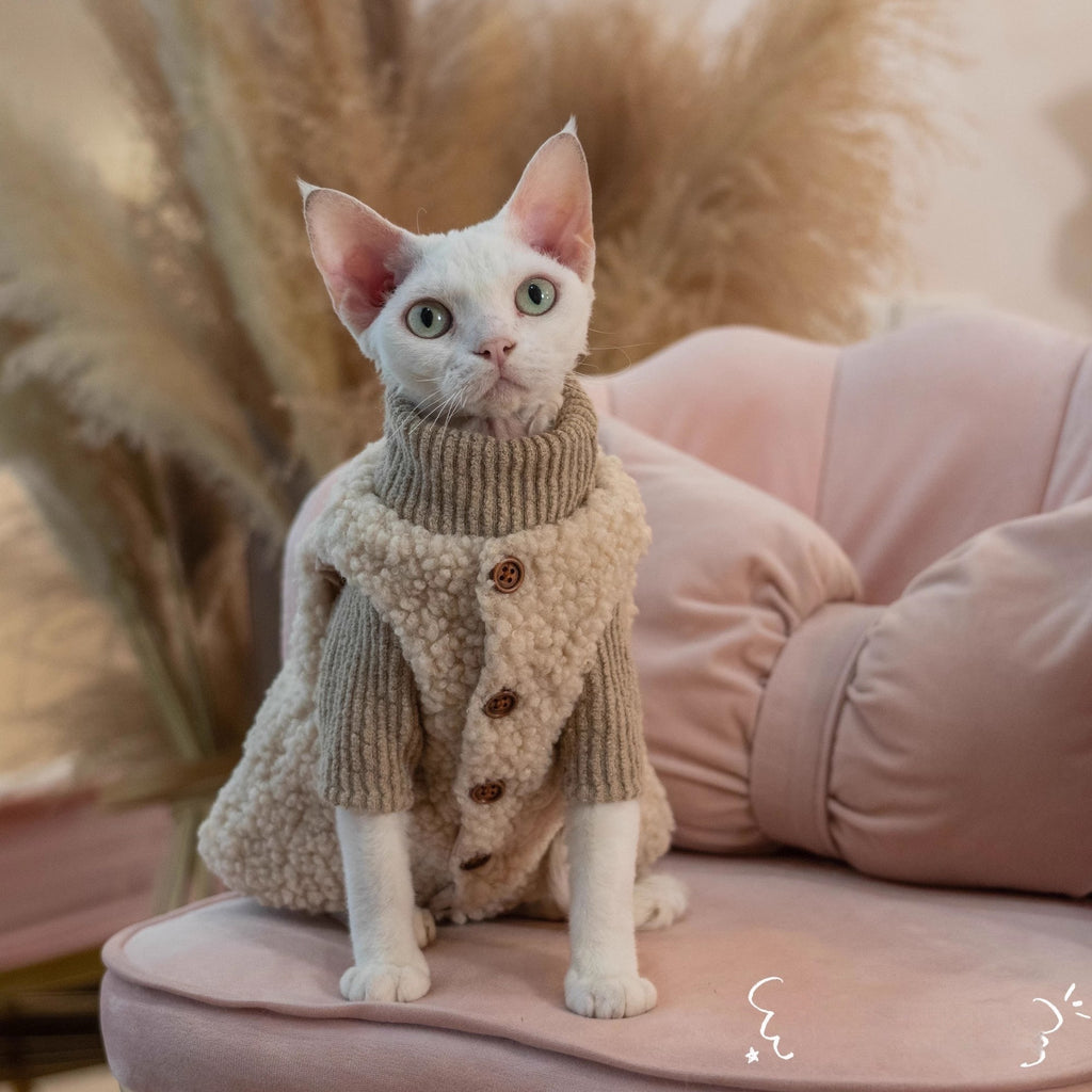 Chandails chauds Sphynx Cat Lambswool Chandails sans manches
