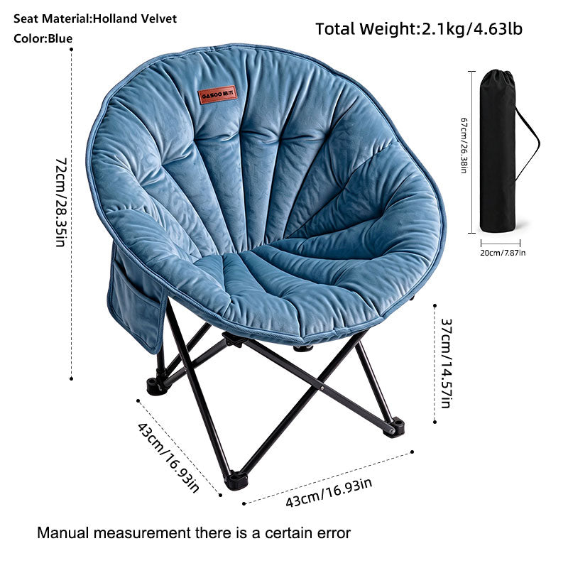 Chaise pliante en forme de soucoupe Shell pliable