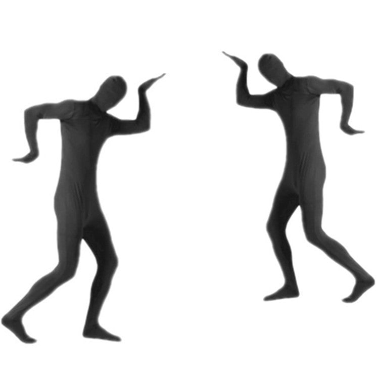 Ninja Invisible homme serre scène noir