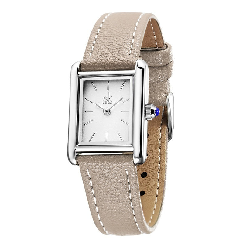 Montre Retro Minority Montre Mode Imperméable Quartz Montre Haute Sens Petite montre carrée