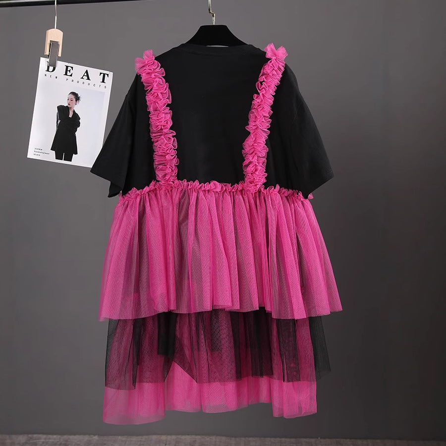 Robe d'habillage pour femmes avec panneau en mesh
