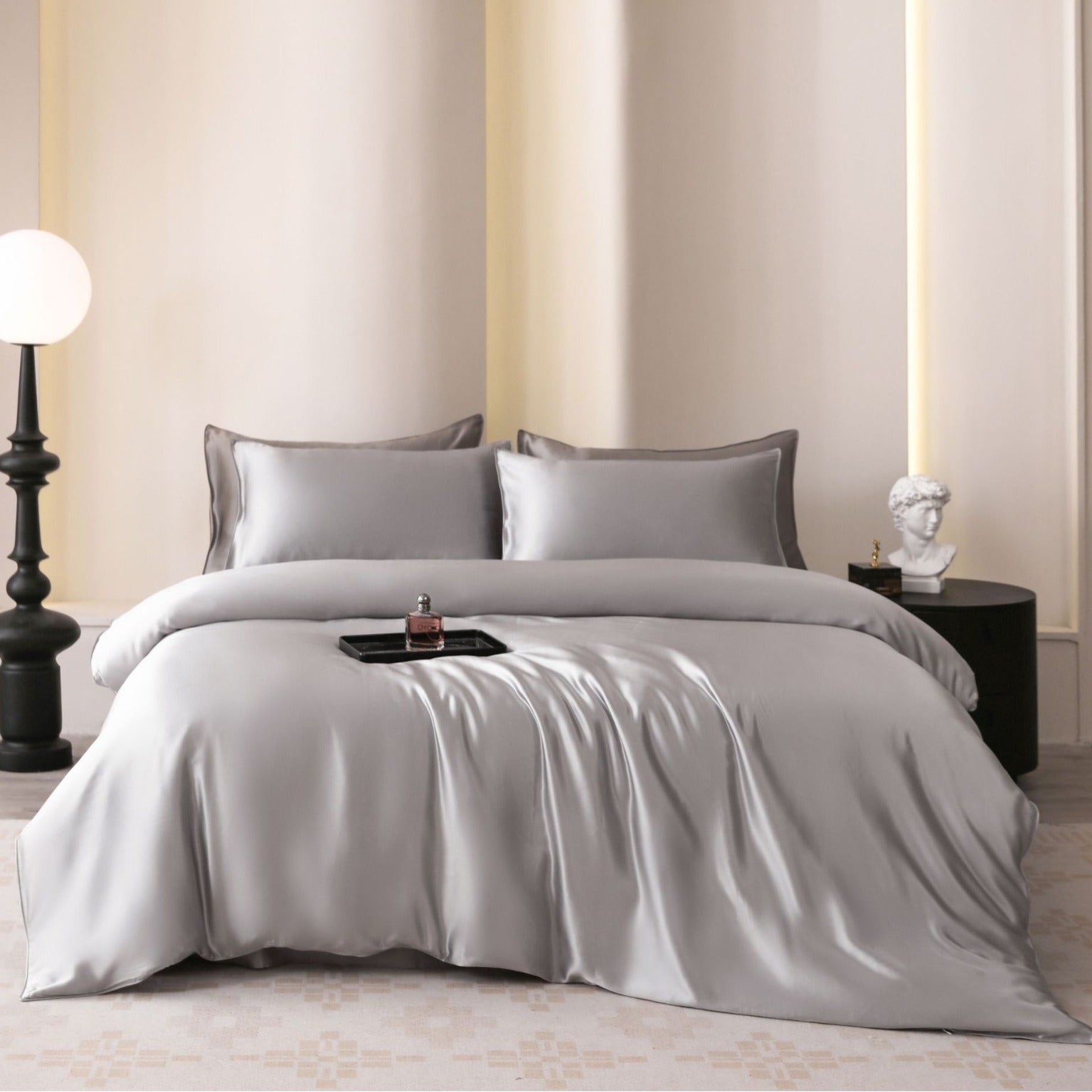 Soie 22-momme Set de quatre pièces en soie léger luxe