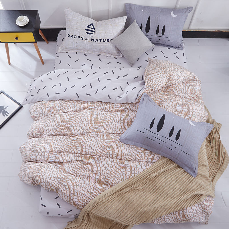 Pure coton set quatre pièces coton lit couverture couette simple