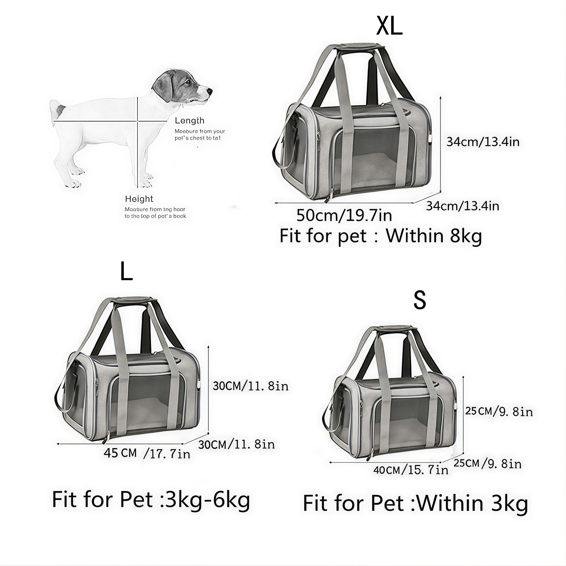 Sacs pour animaux de compagnie portables de voyage à l'extérieur