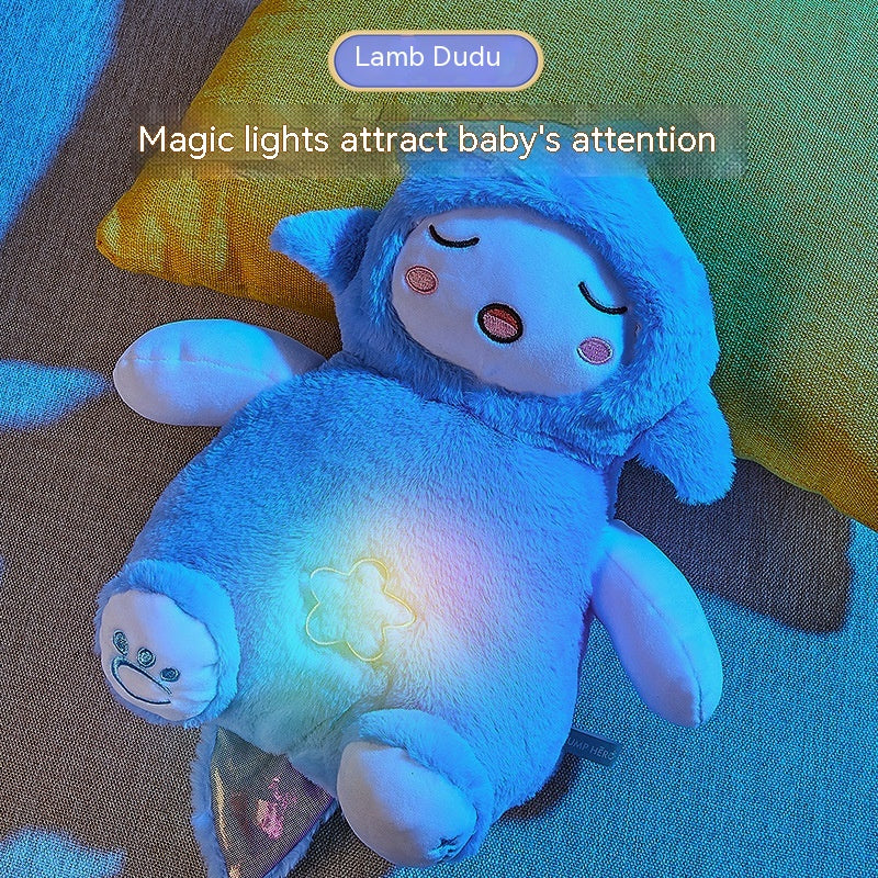 Cloak Man Lamb Toot bébé peluche poupée nouveau-né son et lumière jouets apaisants