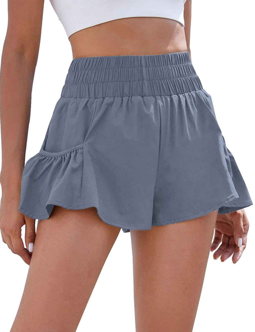 Vente Été Polyester Quick Dry Running Femmes Fitness Haute ceinture Poche Sports Casual Court