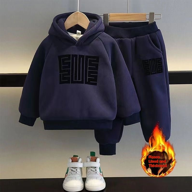 Vêtements d'hiver Sweater polaire Vêtements de sport épaississants Ensemble de deux pièces