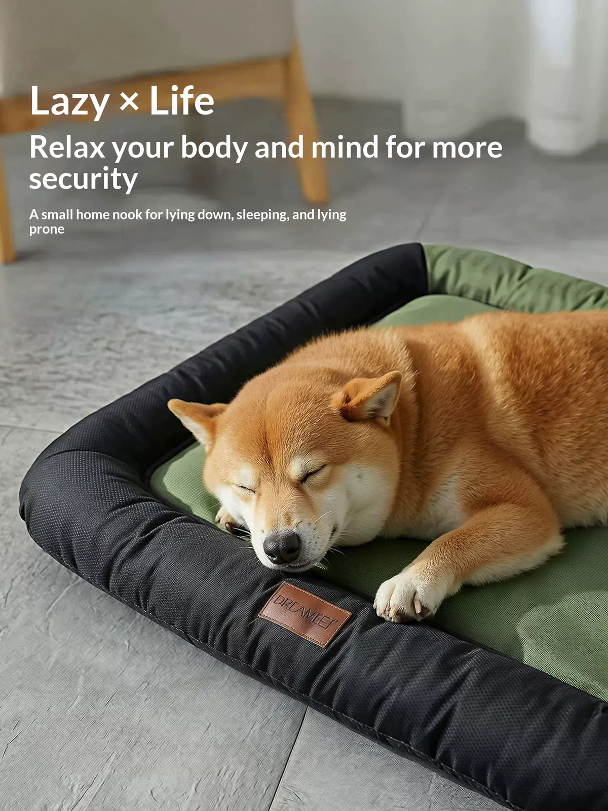 Lit pour animaux verts de l'Armée