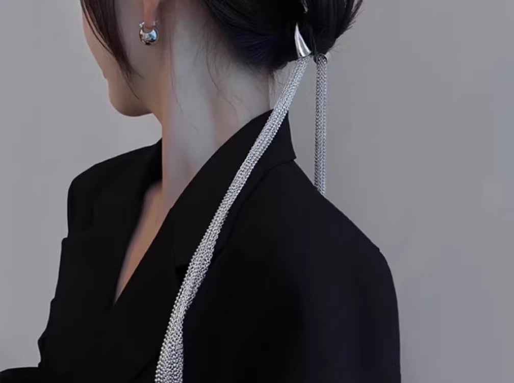 Baihua Silver Metal High Hole Long Tail Chain Cheveux A
