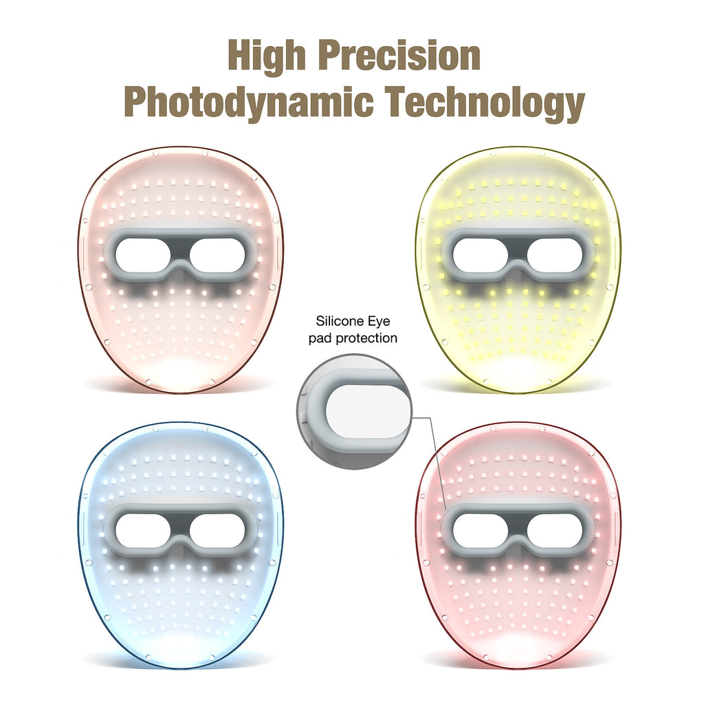 Silicone Grand masque de beauté de spectre LED avec des lumières colorées