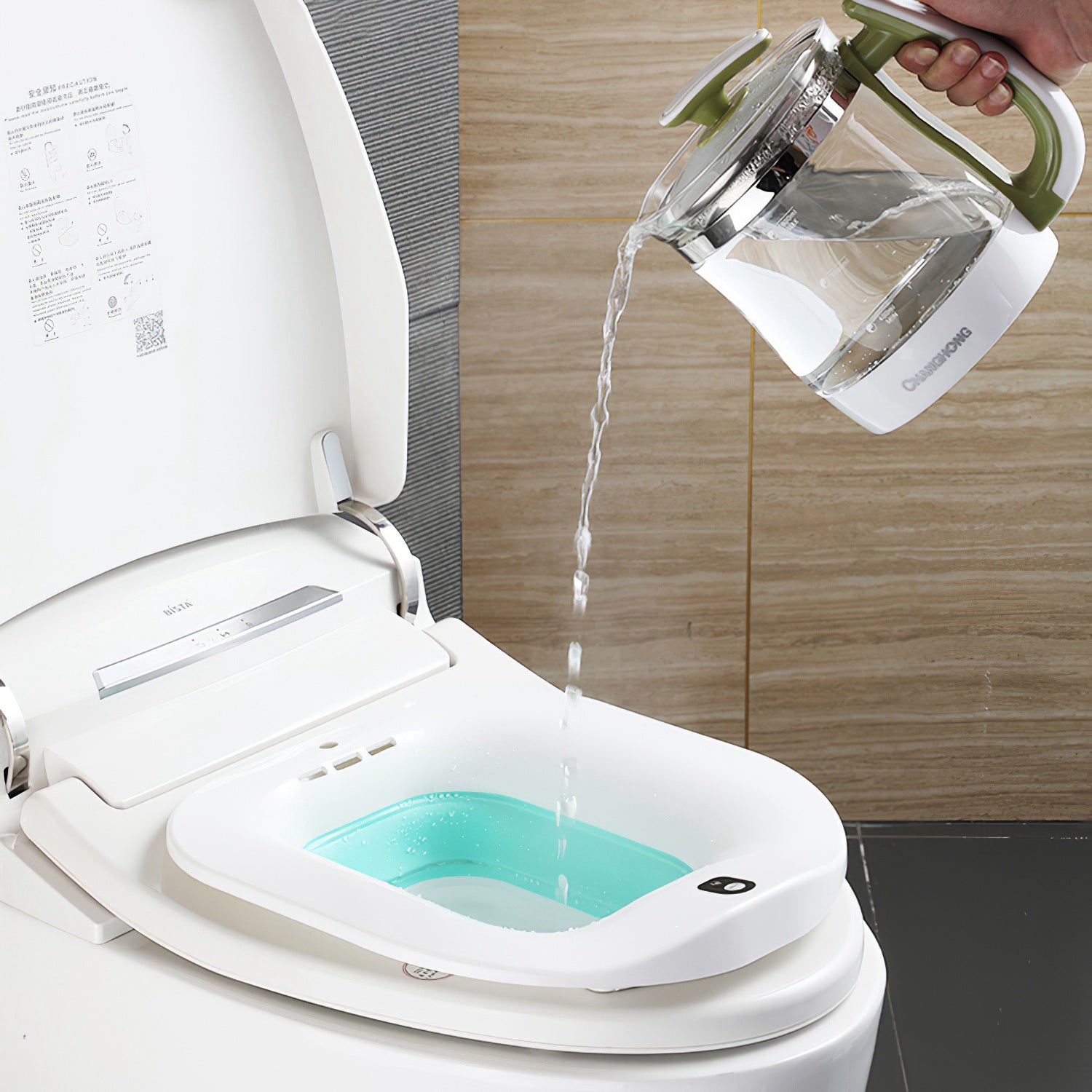 1Pc pliable postpartum Soin Basin Sitz Toilette Siège Bidet Basin Batterie Powered Toilettes