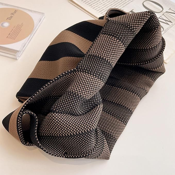 Un seul auto-remorque-- Sac à main en laine tricotée sac à main polyvalent sac à main casual B