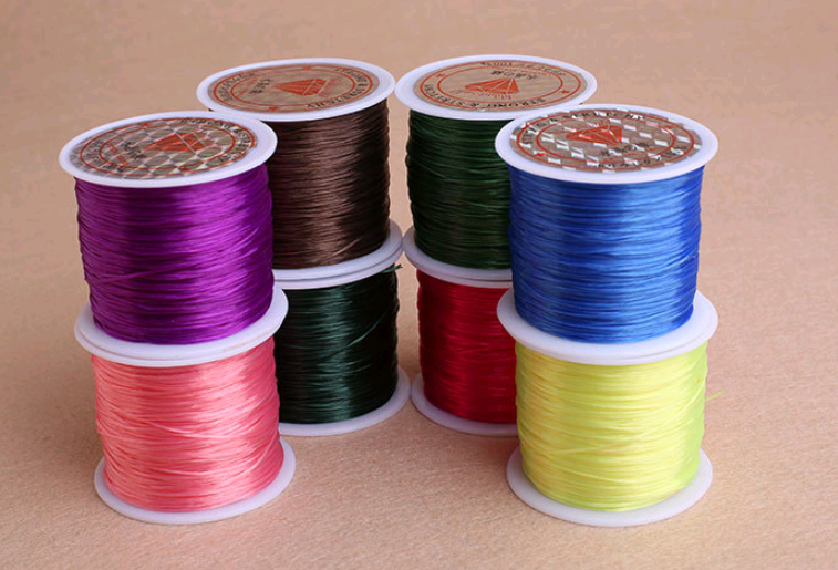 Chaîne de fil élastique coloré fil de verre pour faire des perles bracelet fil corde ligne de pêche