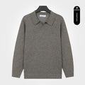 Pull à manches longues chaud à col V pour hommes