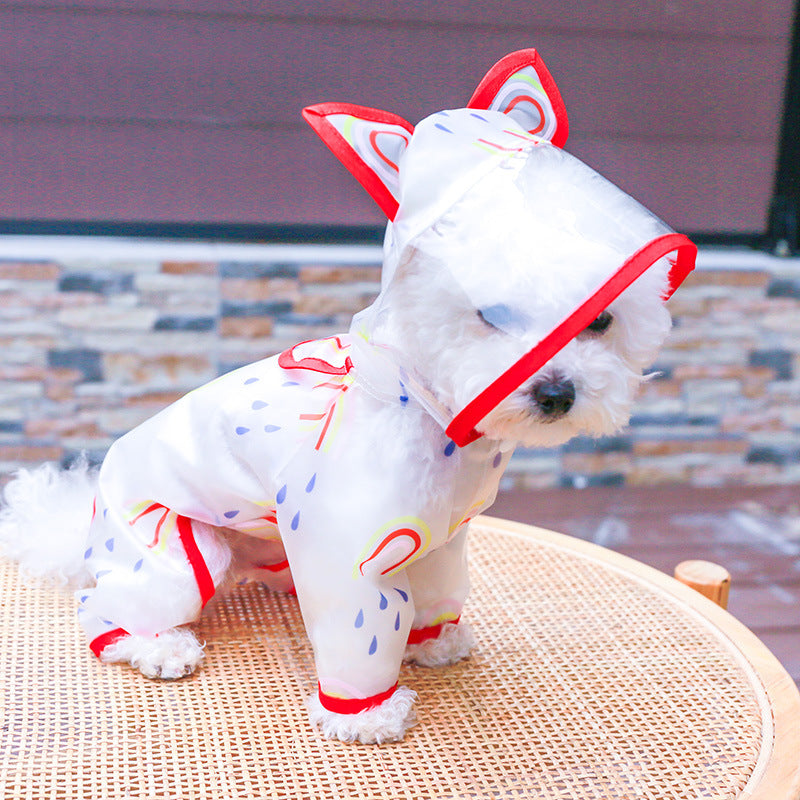Transparent imperméable Rainbow Dog Raincoat