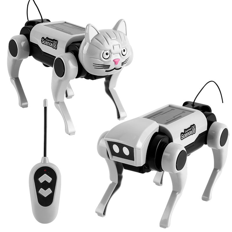 Chien mécanique à télécommande et jouet assemblé Cat 2 In1