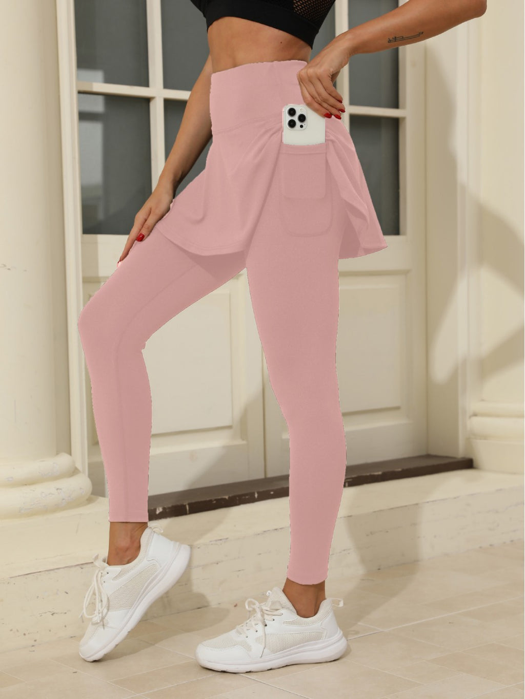 Pantalon de yoga européen et américain Anti-exposition Sports de haute portée Outdoor Tummy Control Sli