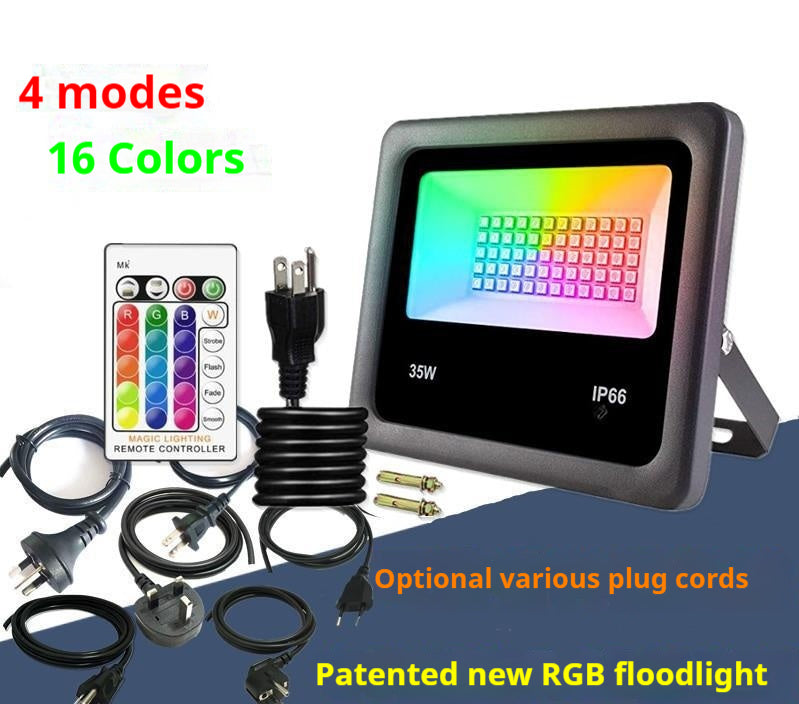 Colorful Remote Control Couleur Change Light Floodlight Outdoor Color Projection Lig
