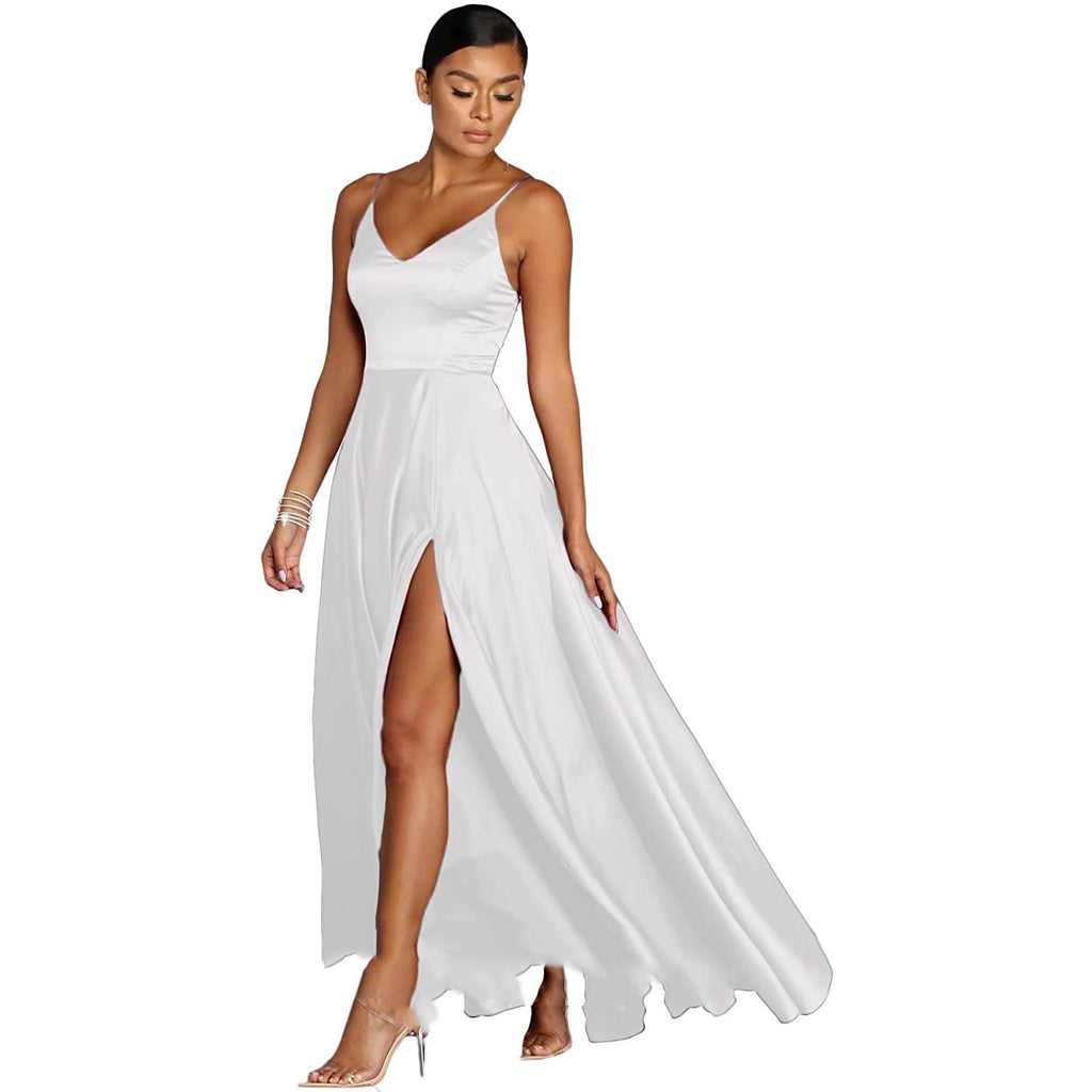 Robe longue de tempérament polyvalent pour femmes