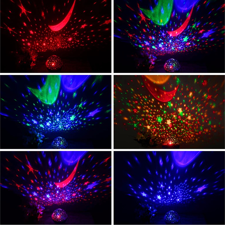 Rotation du projecteur du ciel romantique