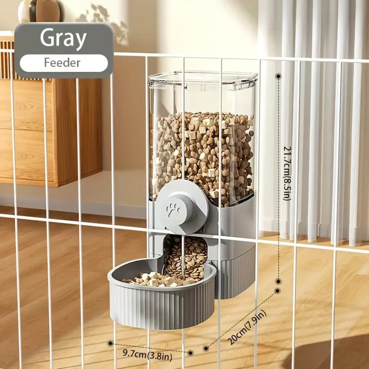 1.2L Automatic Pet Feeder Cage suspension Bowl