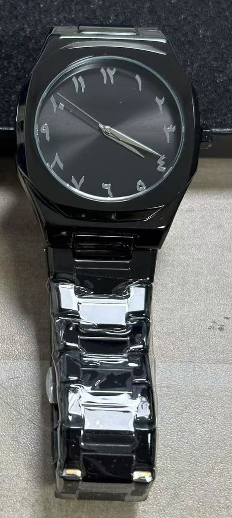 Montre Quartz de ceinture en acier arabe avancée pour hommes
