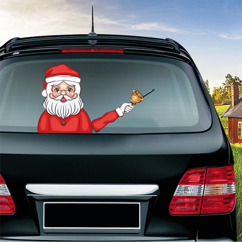 Populaire essuie-glace Santa Claus autocollant peut enlever la voiture arrière essuie-glace Sticker Car Sti