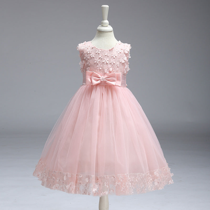 Jupe d'été Enfants Filles Princesse Tutu Fleur Enfants Robe de mariée Show Jupe