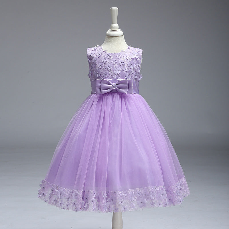 Jupe d'été Enfants Filles Princesse Tutu Fleur Enfants Robe de mariée Show Jupe