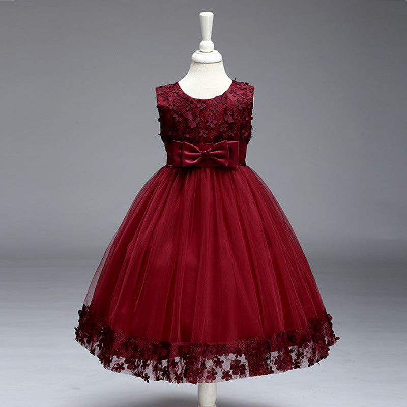Jupe d'été Enfants Filles Princesse Tutu Fleur Enfants Robe de mariée Show Jupe