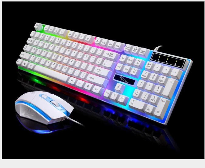 G21 Wired U U Souris et jeu de clavier Éclairage suspendu Sentiment mécanique Jeu de souris et de clé