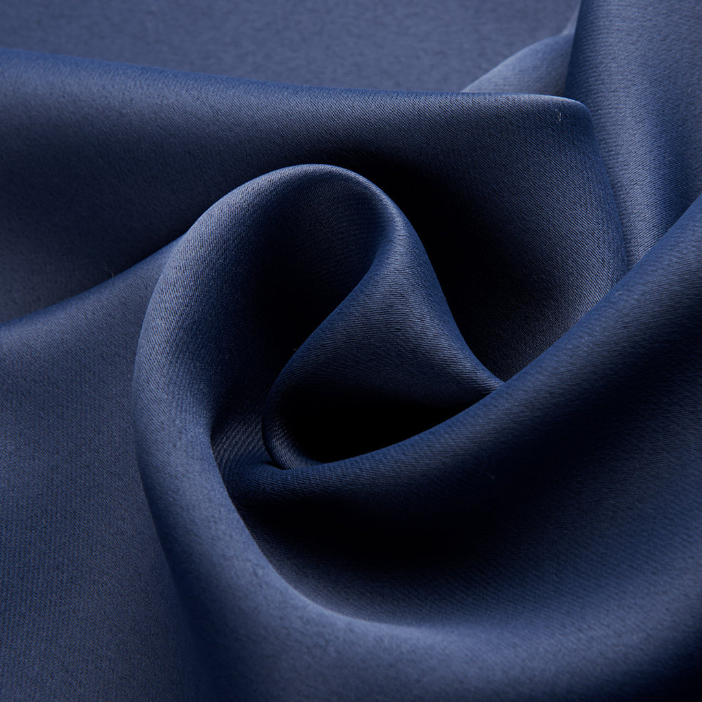 Rideaux imprimés en tissu noir de chambre bleu foncé