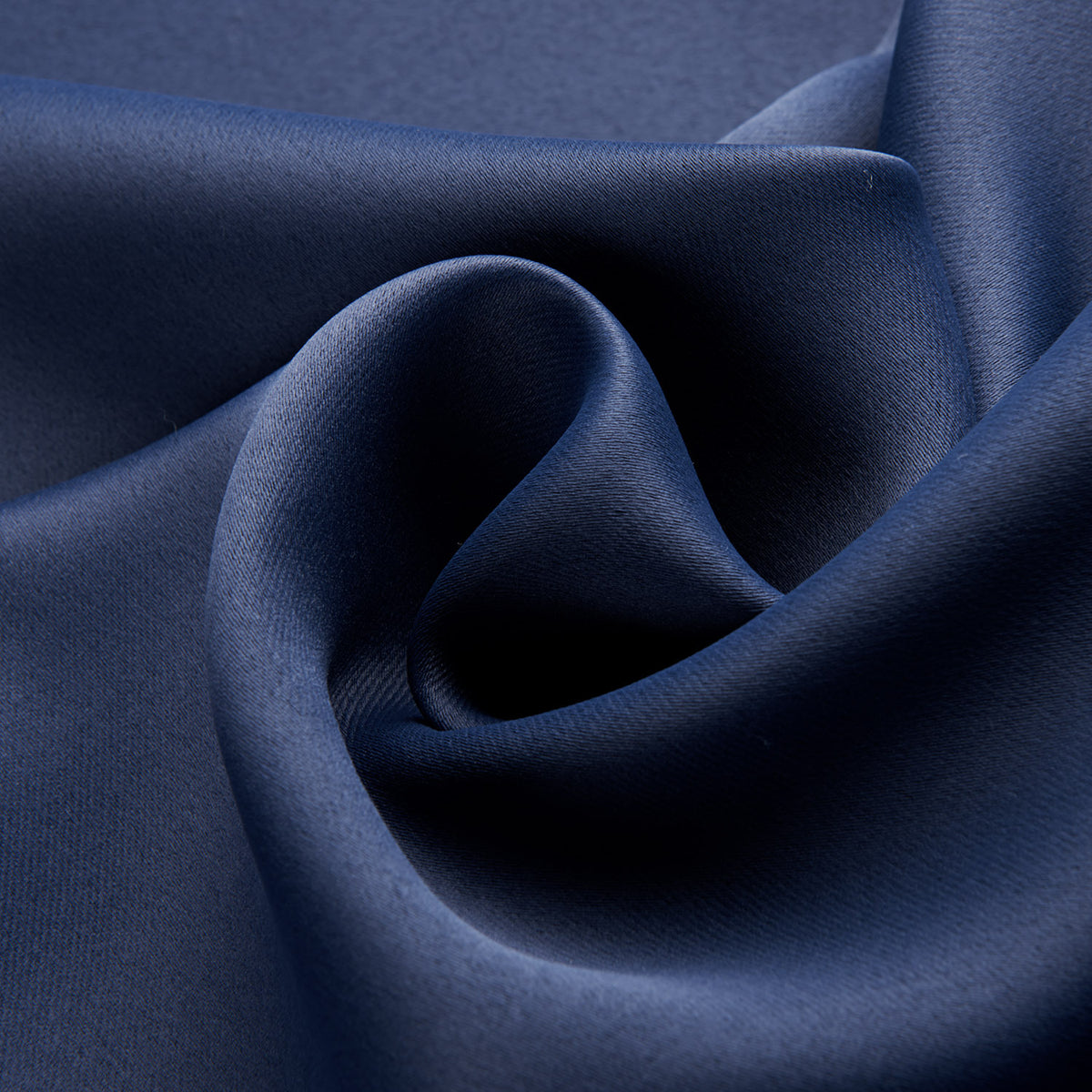 Rideaux imprimés en tissu noir de chambre bleu foncé