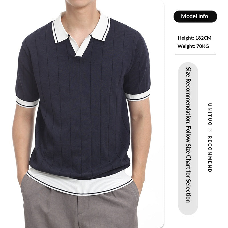 T-shirt casual V-Neck pour hommes T-shirt rapide Dry Paul