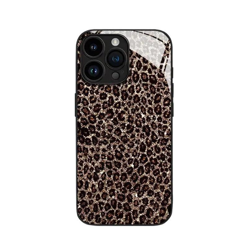Black Leopard Print Custom Phone Case for iPhone