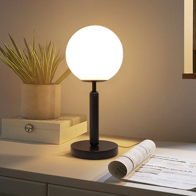 Lampe de lit tactile en verre de conception minimale