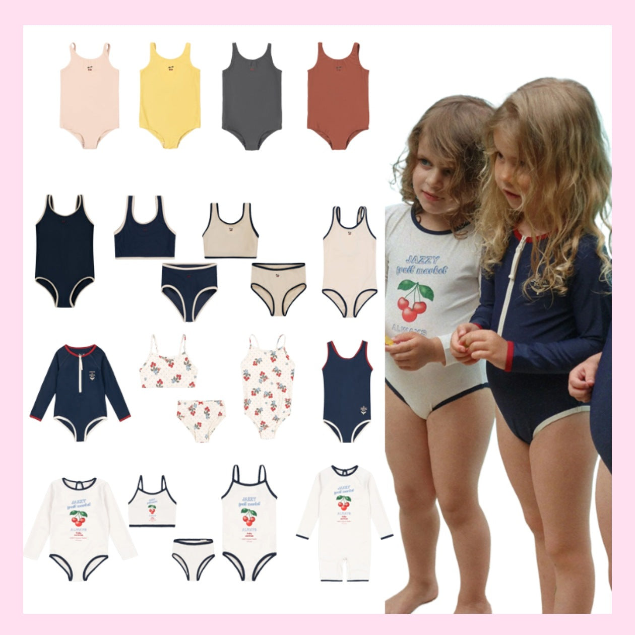 KS SpringSummer Maillots de bain Cerise Couleur solide En stock