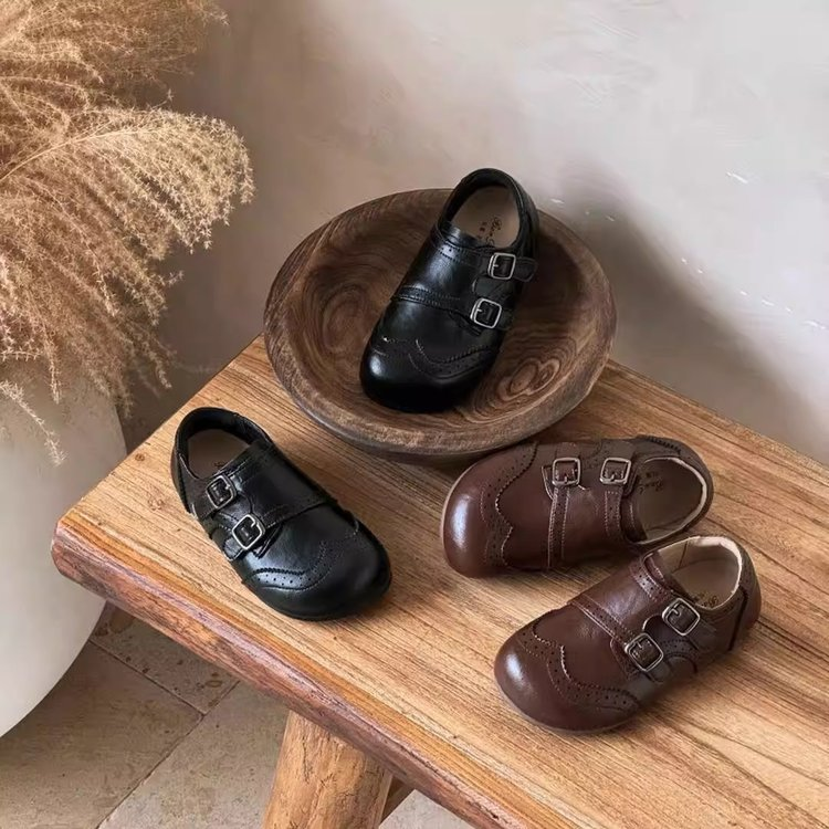 Mocassins en cuir pour enfants de printemps
