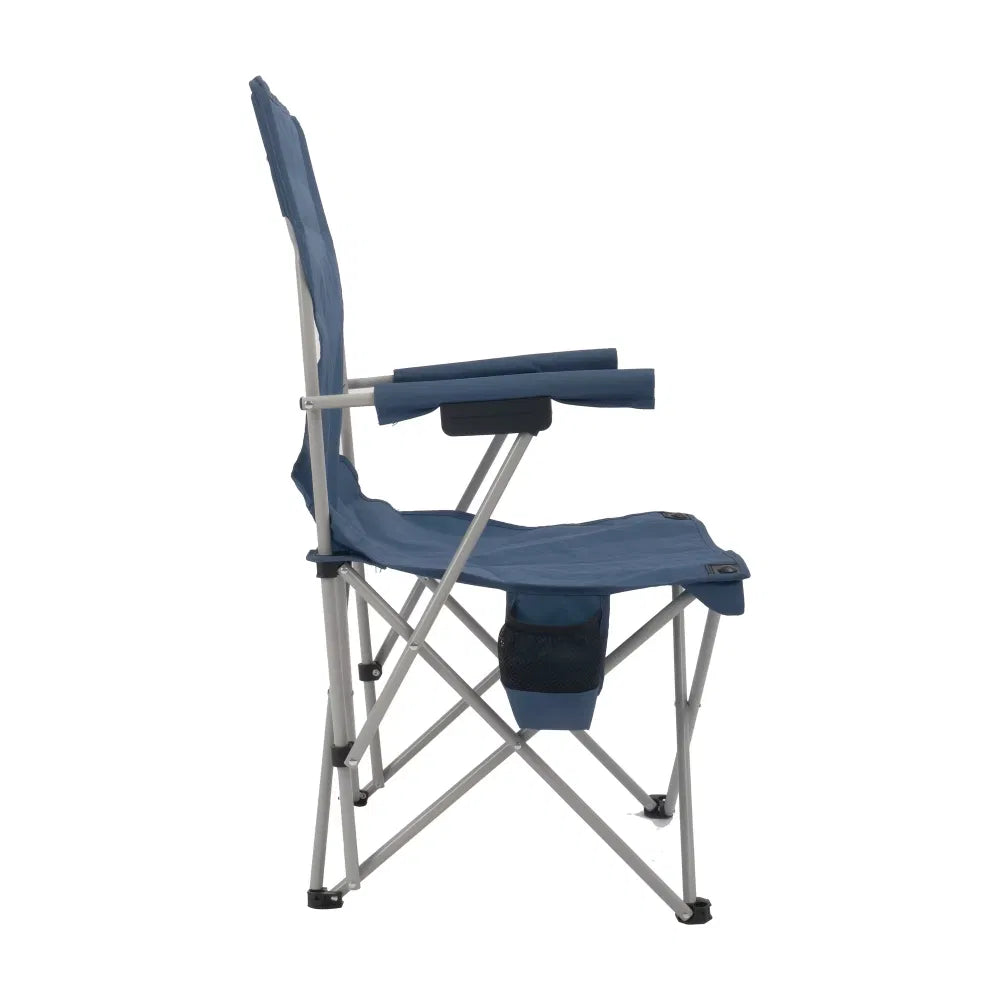 Chaise de camping avec siège en polyester durable et cadre en acier